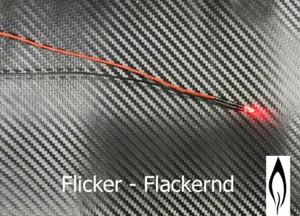 LED 3 mm ROT FLICKER 6 - 12 Volt fertig verlötet Modell-Beleuchtung Krippe Feuer - Bild 1 von 1