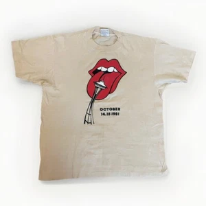 RARE Vintage 80s Rolling Stones TShirt Seattle Hanes Men's Size XL Single Stitch - Picture 1 of 9