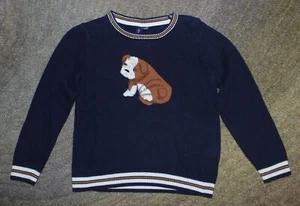 Janie And Jack Boys Navy Sweater (Dog) - Size 5 - EUC - Picture 1 of 3