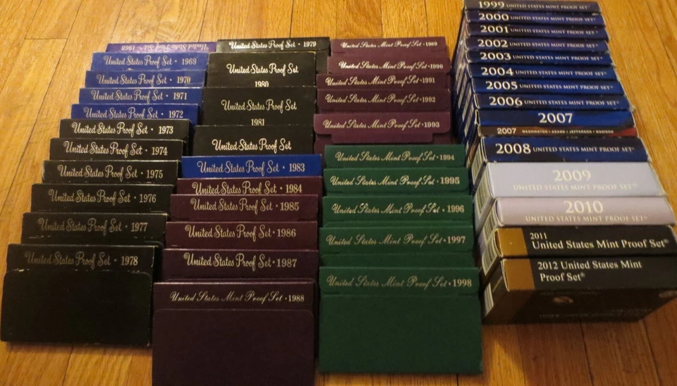 1968 to 2012 Proof Sets U.S. Mint 45 Proof Set San Francisco Mint Box and COA - Image 1 of 4