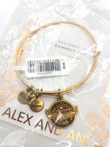 Alex & Ani 'Adventures Fill Your Soul' Charm Bangle Expandable from 2" to 3.5" - Picture 1 of 5