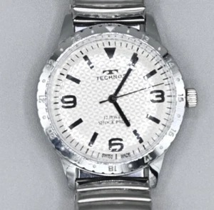 Vintage Technos Diver (resistant) Watch 17 jewels Wind Up ~ Runs Stainless Swis - Picture 1 of 4