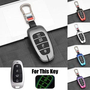 Funda de aleación de silicona para llave de coche para Hyundai Sonata Tucson Santa Fe 2020-2022 - Imagen 1 de 16