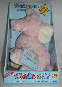 NWT NIB Webkinz Jr WJS204 Virtual Pet Plush Pink ELEPHANT 9" w/ Sealed Code Tag - Picture 1 of 4