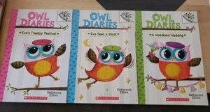3 Owl Diaries Eva's Tree Top Festival, Eva Sees Ghost, Woodland Wedding #1,2,3 - Picture 1 of 6
