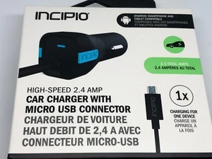 Incipio High Speed 2.4A CAR Charger w/ Micro USB Connector - Black - Picture 1 of 5