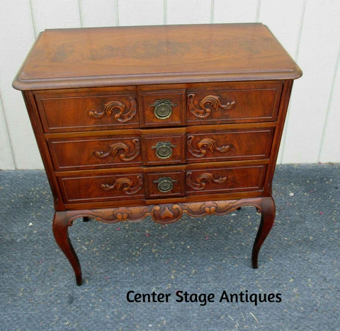 63102   Carved 3 Drawer Chest Nightstand End table Stand Cover