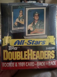 1989 Topps All-Stars Doubleheaders Baseball Box! 24 Sealed Packs!