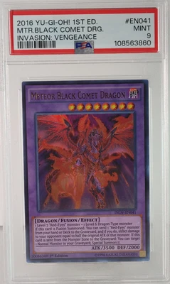 Meteor Black Comet Dragon - Invasion Vengeance - INOV-EN041 - Ultra Rare - PSA 9 - Image 1 of 2