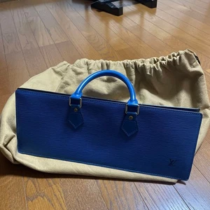Louis Vuitton Epi Sac Triangle Handbag Leather Blue Women's From Japan - Picture 1 of 15