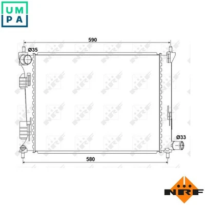RADIATOR ENGINE COOLING 53166 FOR G4LA 1.2L G4FA 1.4L G4FC/G4FD/G4FG 1.6L 4cyl - Image 1 of 4