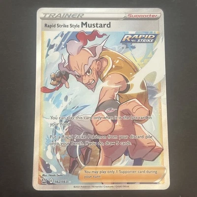 Rapid Strike Style Mustard (Full Art) 162/163 Swsh05: Battle Styles Holo - Image 1 of 2