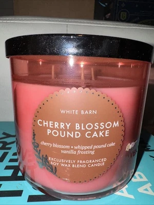 TODO NUEVO Flor de Cerezo Libra Pastel 3 Mechas Vela Baño y Cuerpo Funciona Foto 1 de 2