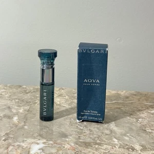 Bvlgari Aqva Pour Homme Men 0.34 oz EDT Mini Travel Spray Perfume Made In Italy - Picture 1 of 2
