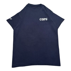 Vintage Y2K Cops TV Promo Graphic T Shirt Langley Productions Mens M - Picture 1 of 5
