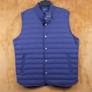 PETER MILLAR Jacket Mens XL Blue Zip Up Crown Crafted REGENT Vest $285 - Picture 1 of 12