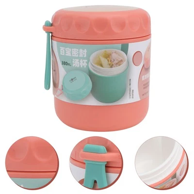  Travel Soup Bowl Food Jar for Hot Microwave Cup with Lid Portable Container - Image 1 of 4
