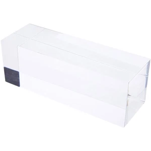 Plymor Clear Polished Solid Acrylic Rectangle Display Block, 4" H x 4" W x 12" D - Picture 1 of 1