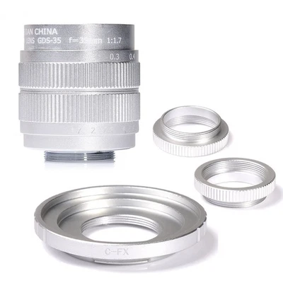 Fujian 35mm F1.7 CCTV Movie Lens C Mount for Fuji Fujifilm X-Pro1 X-Pro2 XH1 XE2 - Image 1 of 4