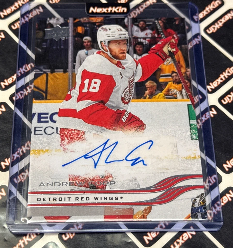 Andrew Copp 2025-26 Upper Deck Series 1 Base Snow Spray Auto #61  1:4000 Packs - Image 1 of 3