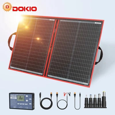 Dokio 100W Tragbares Solarpanel Faltbar Photovoltaik Solarmodul für Camping - Bild 1 von 4