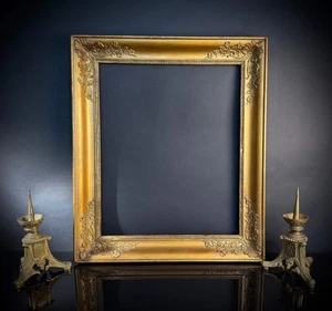 Large Antique Gilt Picture Frame (75.5x65cm) | Ornate Corner Detail | Classic Wa - Picture 1 of 9