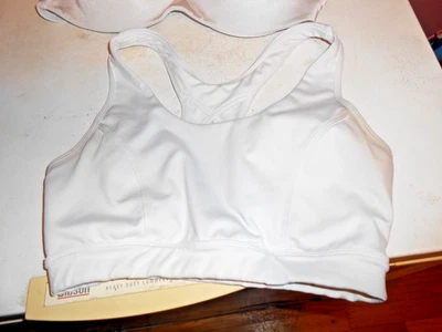 Женский размер средний, белый твердый спортивный бюстгальтер от Tek Gear - Изображение 1 из 2