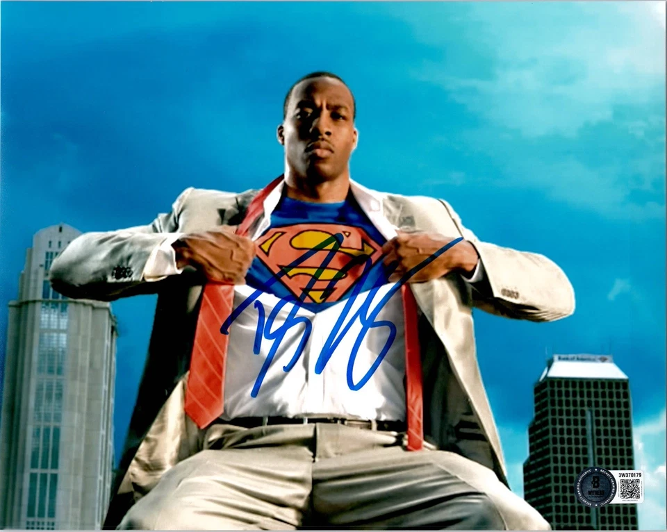DWIGHT HOWARD SIGNED AUTOGRAPH 8X10 PHOTO ORLANDO MAGIC SUPERMAN BECKETT BAS COA - Image 1 of 1