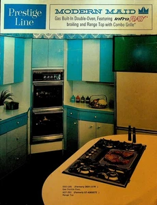Prestige Line Modern Maid Brcohure Double Oven Range Top 1967 - Picture 1 of 3