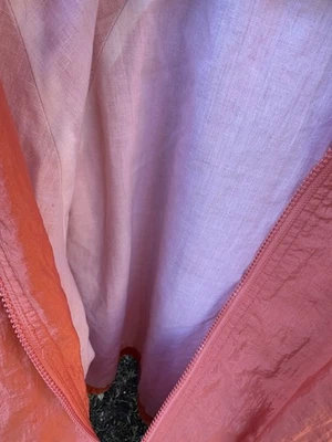 Винтажный голова Sportswear ветровка куртка женщин S коралл розовый нейлон 80-х 90-х молнии - Изображение 1 из 4