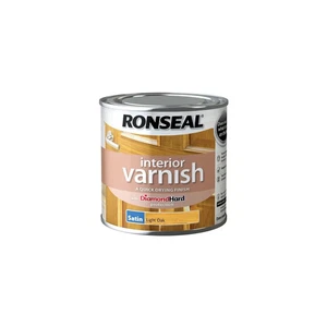 RONSEAL LIGHT OAK INTERIOR VARNISH SATIN DIAMOND HARD 250ml QUICK DRYING - Picture 1 of 1