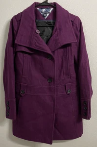 Tommy Hilfiger Damen Pflaume Wollmischung Peacoat Größe 12 - Bild 1 von 5