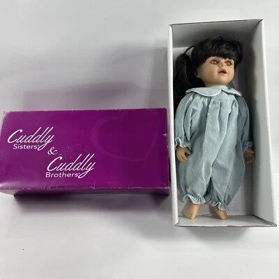 Vintage My Twinn Cuddly Sister Kayla Doll Long Brown Hair Pink Eyes 1997 - Image 1 of 4