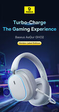 Baseus AeQur Series GH02 Headband Gaming Headset Microphone Cat Ears Pink White