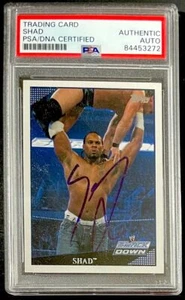 Shad Gaspard Signed 2009 Topps WWE Trading Card #75 Autograph PSA DNA Slabbed - Picture 1 of 2