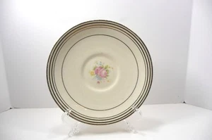 Taylor Smith Saucer Cream Pink Roses Vintage 1930’s-40's Gold Trim Beautiful - Picture 1 of 12