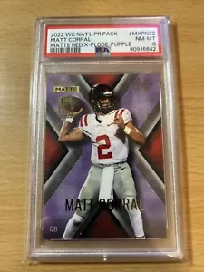 2022 Wild Card National Matte Red X-Plode Purple MATT CORRAL 2/5 PSA 8 - Picture 1 of 3
