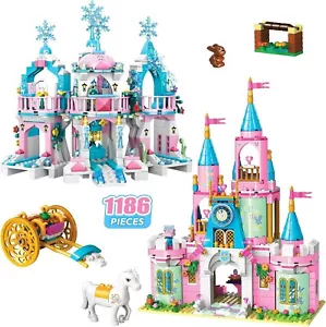 Castle Building Kit, Girls Princess Castle Magical Ice Palace Toy Building Block - Picture 1 of 8