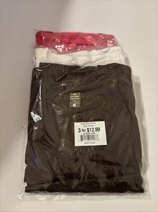 Kids Medium T Shirts Lot 3-pc Brand New Individual Packaging White/Brown/pink - Picture 1 of 17