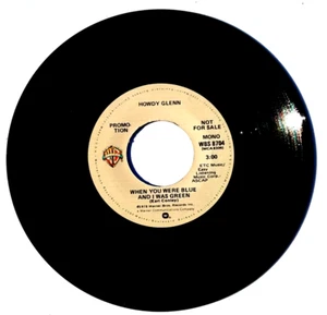 HOWDY GLENN - When You were Blue And I Was Green-Vinyl 45rpm Stereo/Mono PROMO - Picture 1 of 4