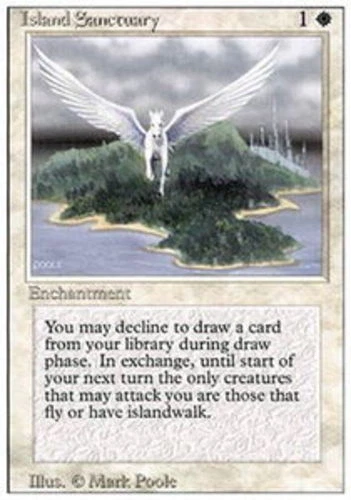 1x Island Sanctuary Heavy Play, English 3rd Edition Revised MTG Magic - Image 1 of 1