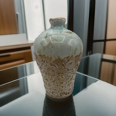 Jarrón de terracota envejecida petirrojos azul huevo Foto 1 de 4