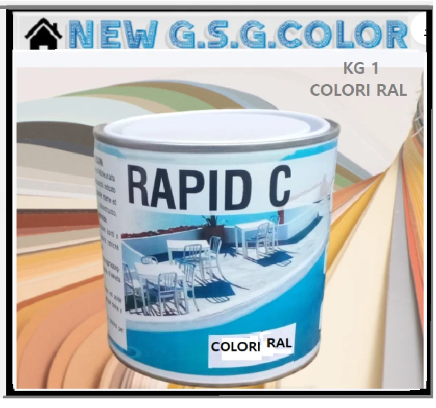 RAPID C VERNICE PER INTERNO PISCINA VASCHE AL CLOROCAUCCIU’ COLORI RAL KG 1 - Immagine 1 di 1