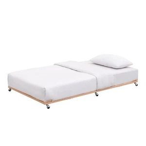 Kings Brand Furniture Twin Size Metal Trundle - Roll Out Bed Frame, Peach Fuzz - Picture 1 of 4