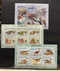 Lagartos /Dinosaurs/ Reptiles 3 S/S - Imperf. MNH** - KOS.1. - Picture 1 of 1