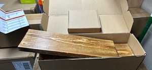 17''Rustic Farmhouse Floating Shelves for Wall Decor Storage Wood-Brown Set of 4 - Picture 1 of 3