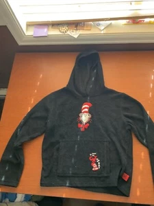 VTG Dr Seuss Women / youth Cat in the Hat Cat Embroidered Fleece Hoodie - Picture 1 of 8