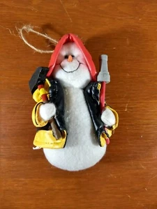 Terry's Village's Fireman Snowman Ornament - Picture 1 of 2