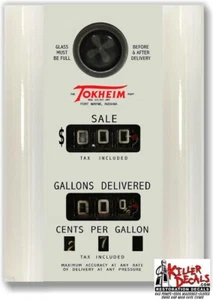 (FACE-120) 15"X9.3" REALISTIC LOOK Tokheim GAS PUMP FACE STICKER DECAL GASOLINE - Picture 1 of 1