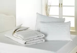 RELLENO DE LANA PURA / ESTUCHE DE ALGODÓN ROPA DE CAMA 5 Tog Edredones y almohadas ligeras de verano - Imagen 1 de 9